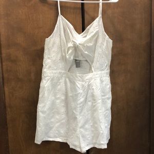 Aerie front cutout white Romper